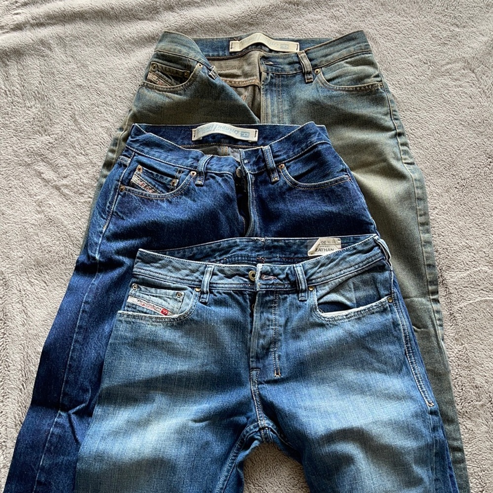 LOT OF 3 DIESEL JEANS 30 STRAIGHT LEG